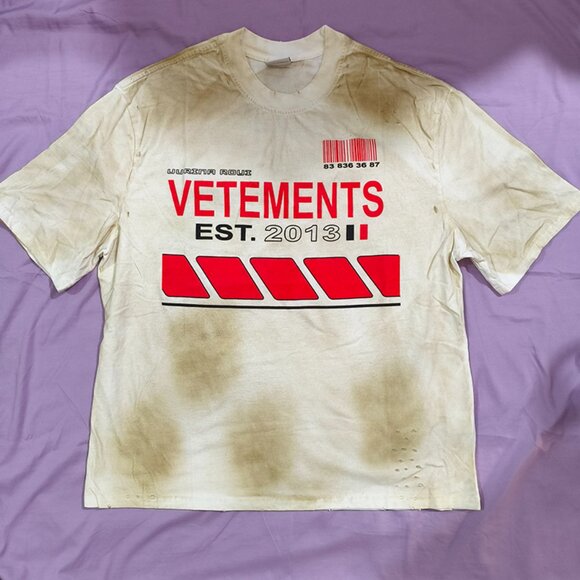 Vetements Distressed Short-Sleeve Top - Picture 1 of 7